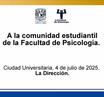A la comunidad estudiantil de la Facultad. 4 de julio de 2025.