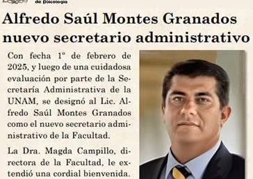 Alfredo Saúl Montes Granados nuevo secretario administrativo