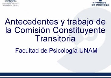 Antecedentes y trabajo de la Comisión Constituyente Transitoria