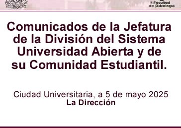 Comunicados -División del Sistema Universidad Abierta