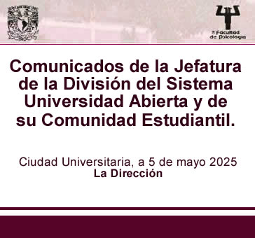 Comunicados -División del Sistema Universidad Abierta