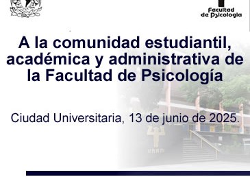 A la comunidad estudiantil, académica y administrativa.13 junio 2025.