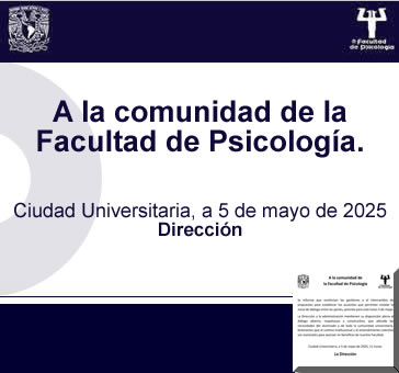 A la comunidad de la Facultad. 5 de mayo de 2025