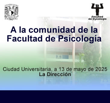 Al alumnado, personal académico y administrativo de la Facultad