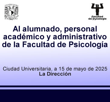 Al alumnado, personal académico y administrativo. 15 de mayo de 2025.