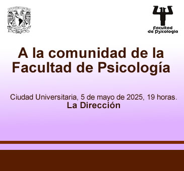 A la comunidad de la Facultad. 5 de mayo de 2025, 19 horas.
