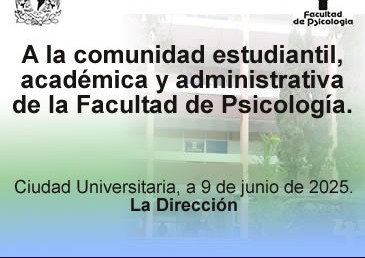 A la comunidad estudiantil, académica y administrativa. 9 de junio 2025.