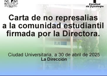 Carta de no represalias a la comunidad estudiantil…