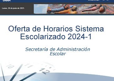 Oferta de Horarios Sistema Escolarizado 2024-1