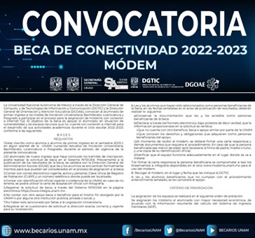 Convocatoria Conectividad UNAM Módem