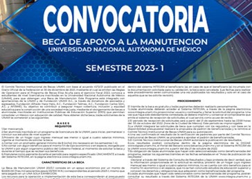Convocatoria Manutención UNAM