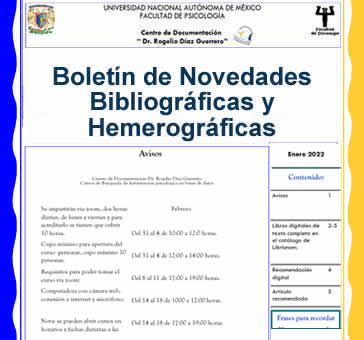 Boletín de Novedades Bibliográficas y Hemerográficas