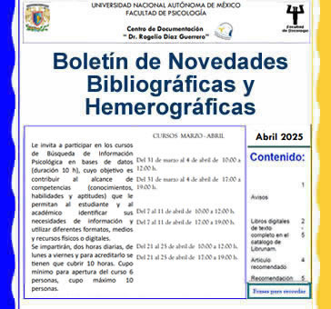 Boletín de Novedades Bibliográficas y Hemerográficas