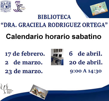 Biblioteca -Calendario horario sabatino