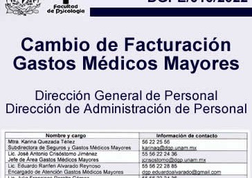 Cambio de Facturación -Gastos Médicos Mayores.