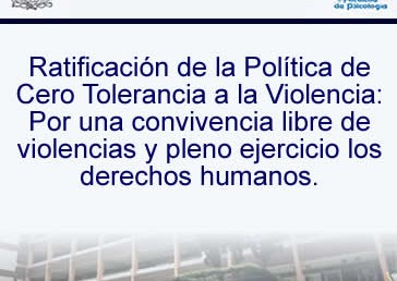 Ratificación de la Política de Cero Tolerancia a la Violencia