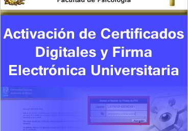 Activación de Certificados Digitales y Firma Electrónica