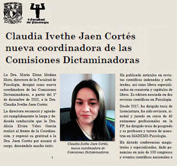Claudia Ivethe Jaen nueva coordinadora de las Comisiones…