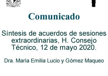 Síntesis de acuerdos de sesiones extraordinarias, 12 de mayo 2020