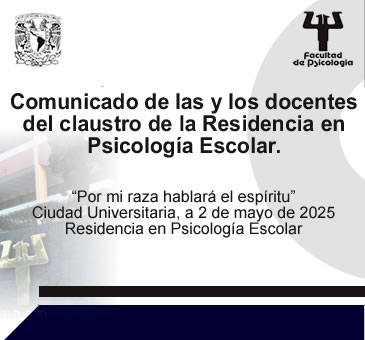 Comunicado de las y los docentes -Residencia en Psicología Escolar.