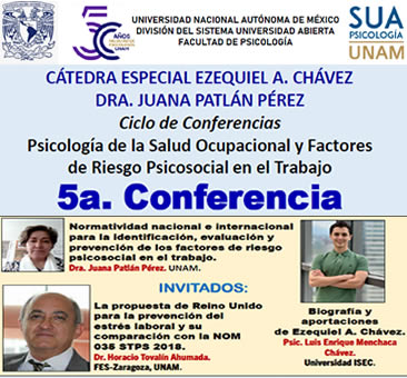 5ª Conferencia del Ciclo -Psicología de la Salud Ocupacional