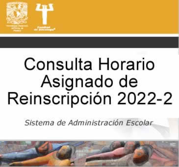 Horario Asignado de Reinscripción 2022-2