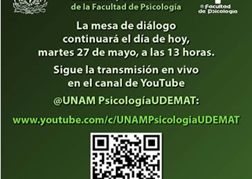 La mesa de diálogo continuará el día de hoy, martes 27 mayo, 13 h.