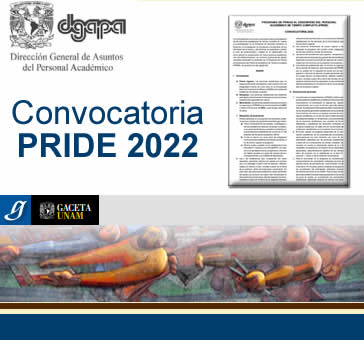 Convocatoria PRIDE 2022 -Gaceta UNAM