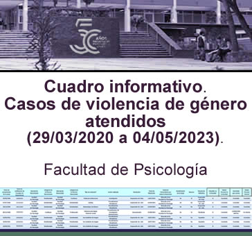 Cuadro informativo. Casos de violencia de género atendidos