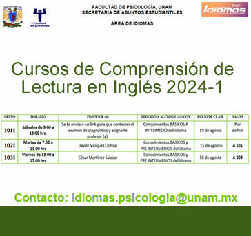 Cursos de Comprensión de Lectura en Inglés 2024-1