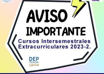 Cursos Intersemestrales Extracurriculares 2023-2.