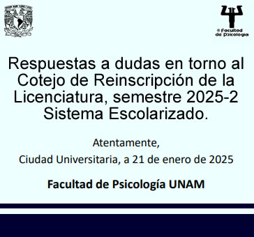 Respuestas a dudas en torno al Cotejo de Reinscripción