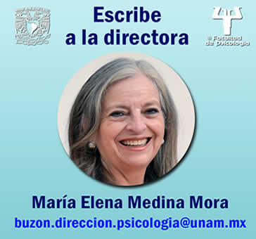 Escribe a la directora. María Elena Medina Mora.
