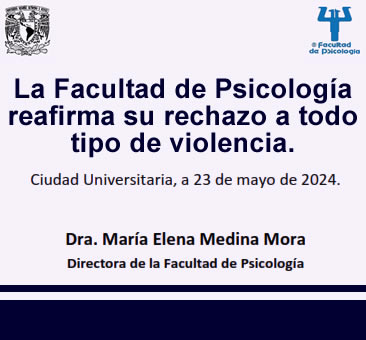 Facultad de Psicología reafirma su rechazo a todo tipo de violencia
