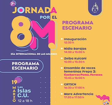 Jornada por el 8M. Día Internacional de las Mujeres.