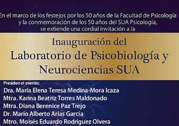 Inauguración del Laboratorio de Psicobiología y Neurociencias