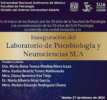 Inauguración del Laboratorio de Psicobiología y Neurociencias