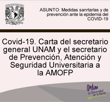 Carta del secretario general UNAM y el secretario de Prevención