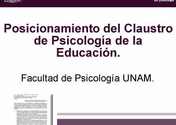 Posicionamiento del Claustro de Psicología de la Educación