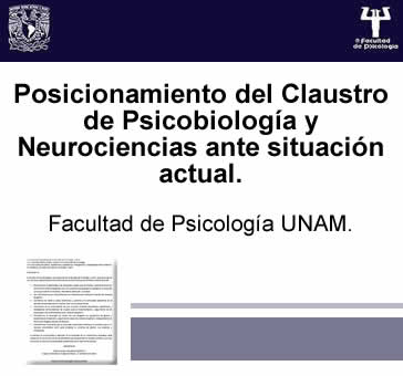 Posicionamiento del Claustro de Psicobiología y Neurociencias…