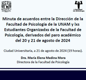 Minuta de acuerdos -Dirección de la Facultad