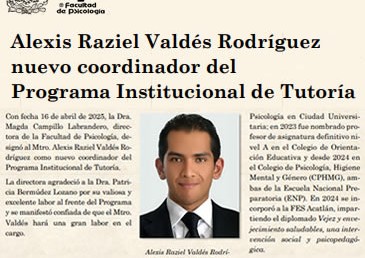 Alexis Raziel Valdés Rodríguez, nuevo coordinador…