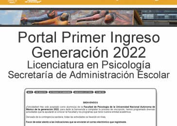Portal -Primer Ingreso Generación 2022