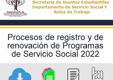 Procesos de registro y de renovación de Programas de Servicio Social