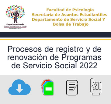 Procesos de registro y de renovación de Programas de Servicio Social