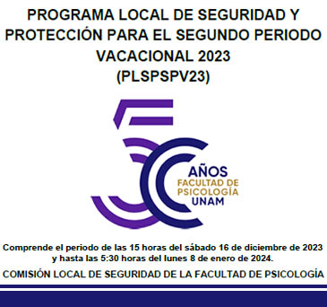 Programa Local de Seguridad y Protección -Segundo Periodo Vacacional