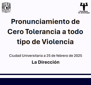 Pronunciamiento -Cero Tolerancia a todo tipo de Violencia.