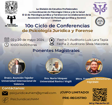 Ciclo de Conferencias de Psicología Jurídica y Forense
