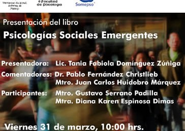 Presentación de libro -Psicologías Sociales Emergentes