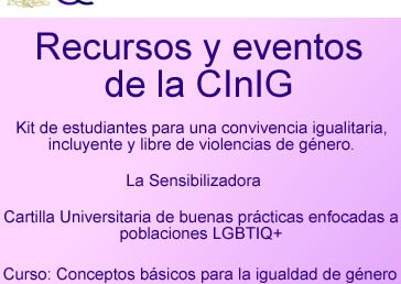 Recursos y eventos de la CInIG